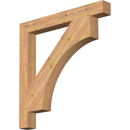 Ekena Millwork Westlake Block Smooth Bracket, Western Red Cedar, 3 1/2"W x 32"D x 32"H BKT04X32X32WTL05SWR
